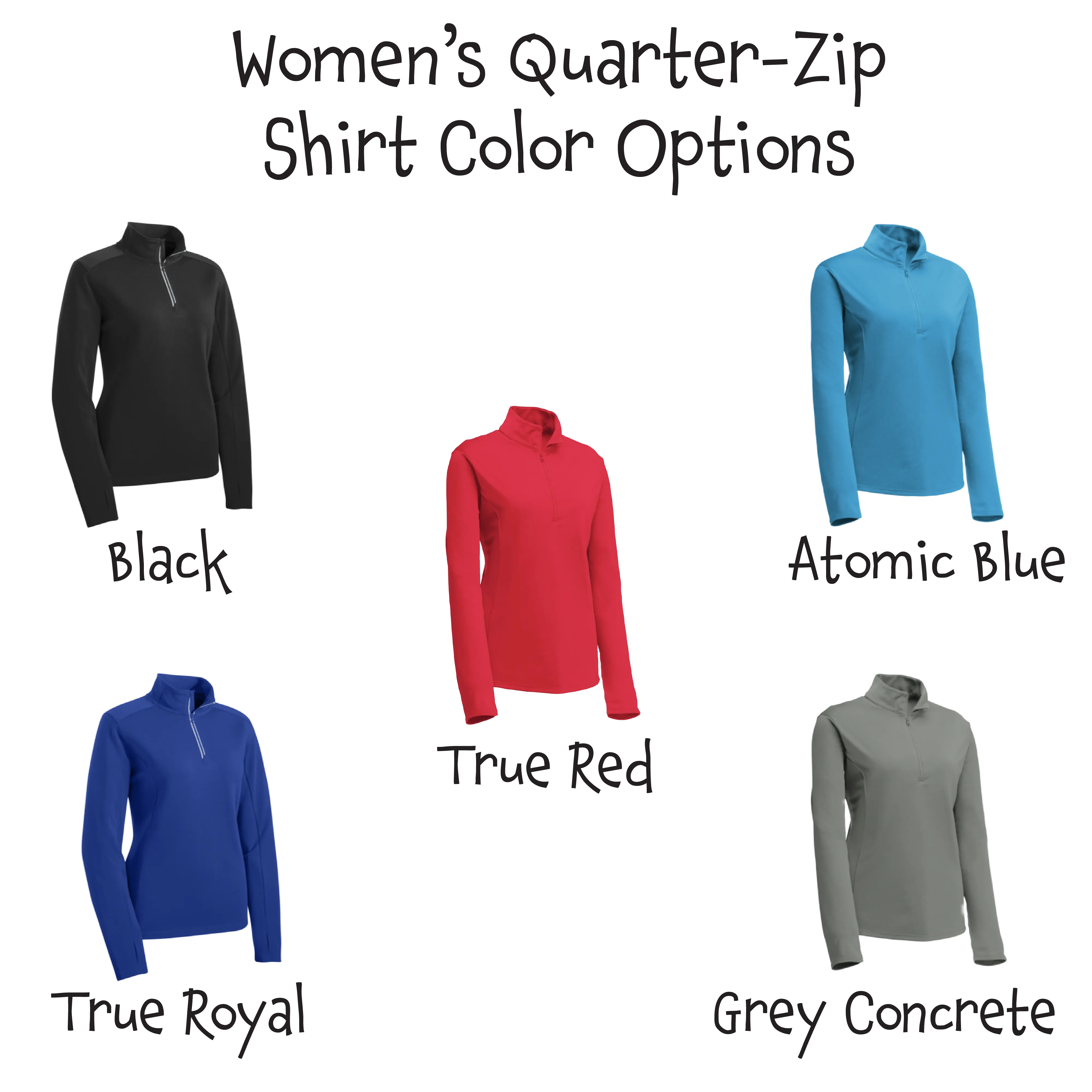 002 With Pickleballs (Colors Purple Rainbow Green) | Women's 1/4 Zip Pullover Athletic Shirt | 100% Polyester