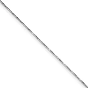 0.8mm 10k White Gold Solid Spiga Chain Necklace