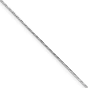 0.9mm 14k White Gold Solid Round Snake Chain Necklace