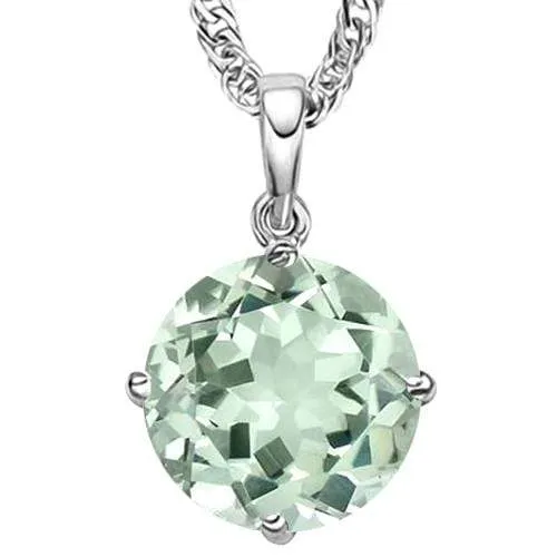 1/2 CT GREEN AMETHYST 10KT SOLID GOLD PENDANT