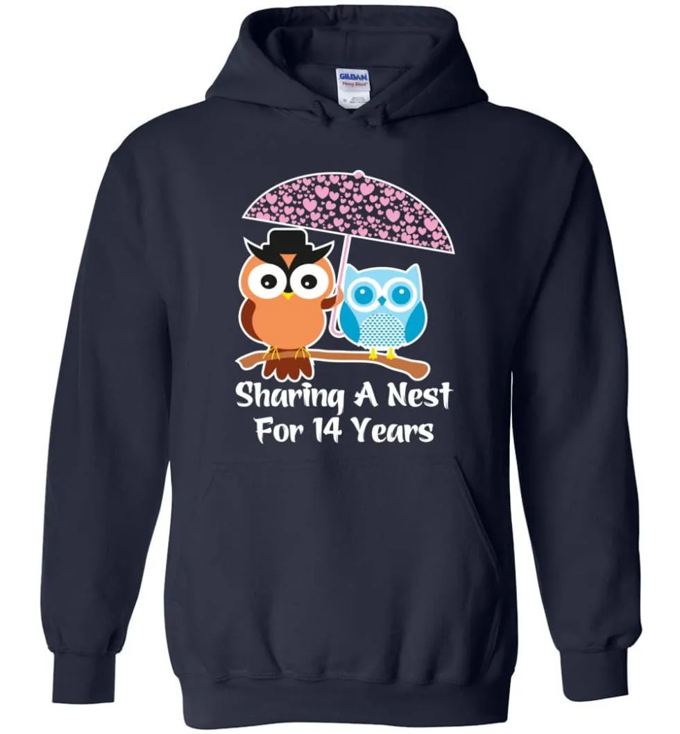 14 Years Wedding Anniversary Gifts Valentine's Day Hoodie