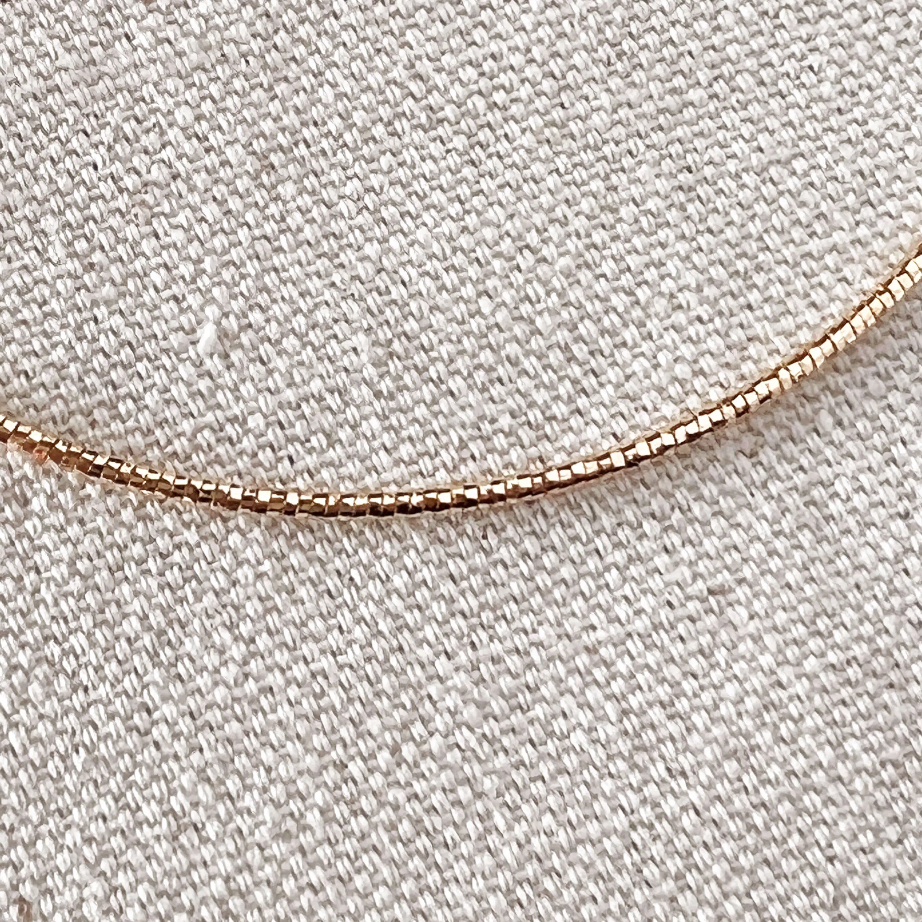 18k Gold Filled Omega Necklace