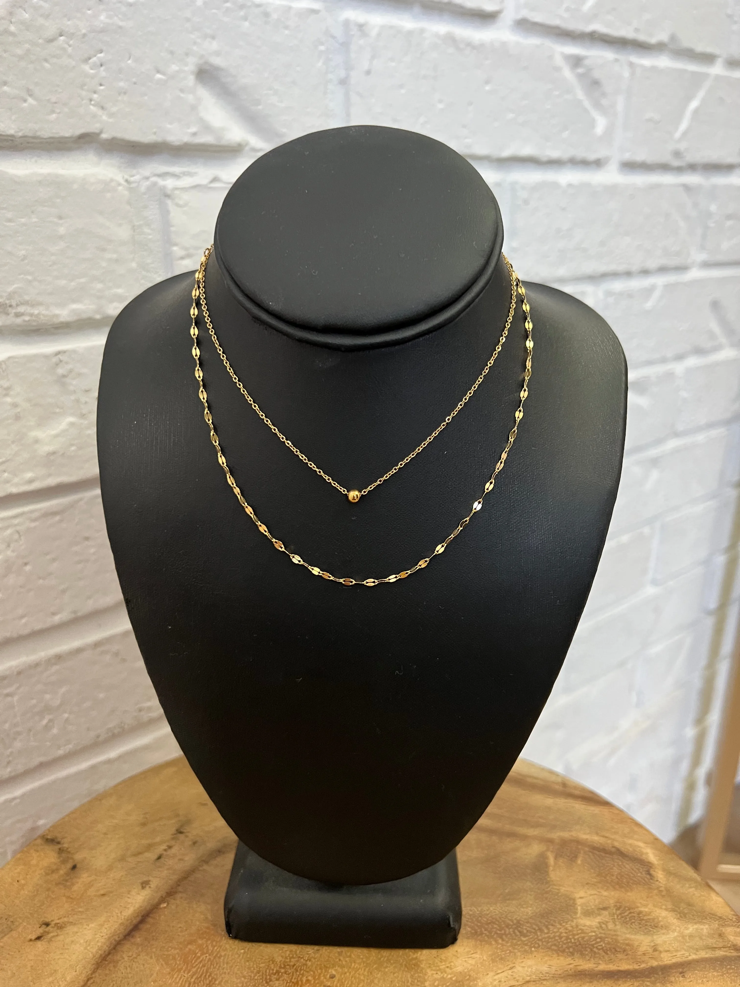 18K Mackenzie Double Layer Necklace