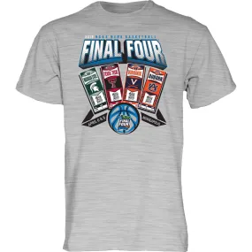 2019 Final Four Team Logos March Madness Ticket Heather Gray T-Shirt