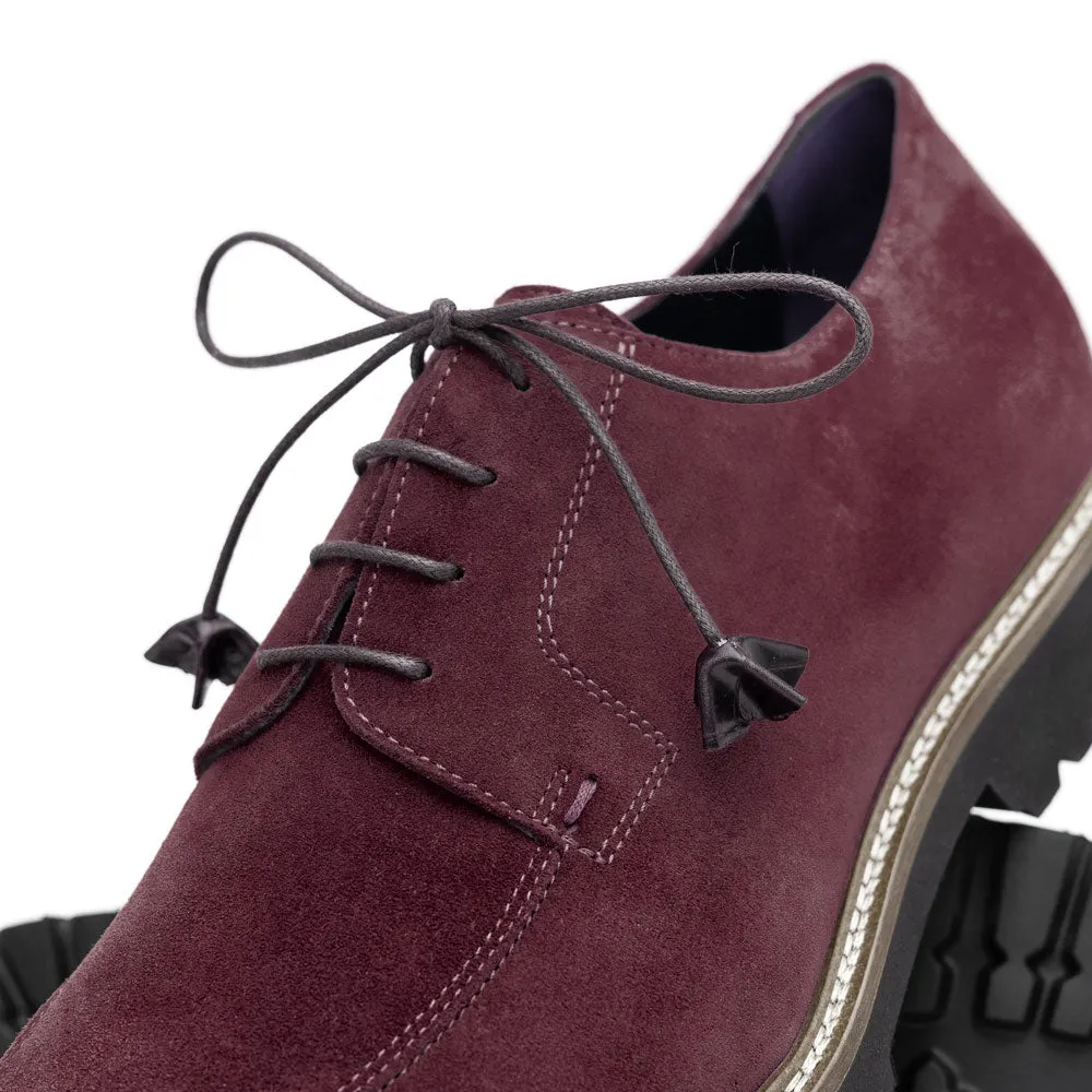 26-220-BDX CAMPO Sueded Goatskin Lace Up, Bordeaux