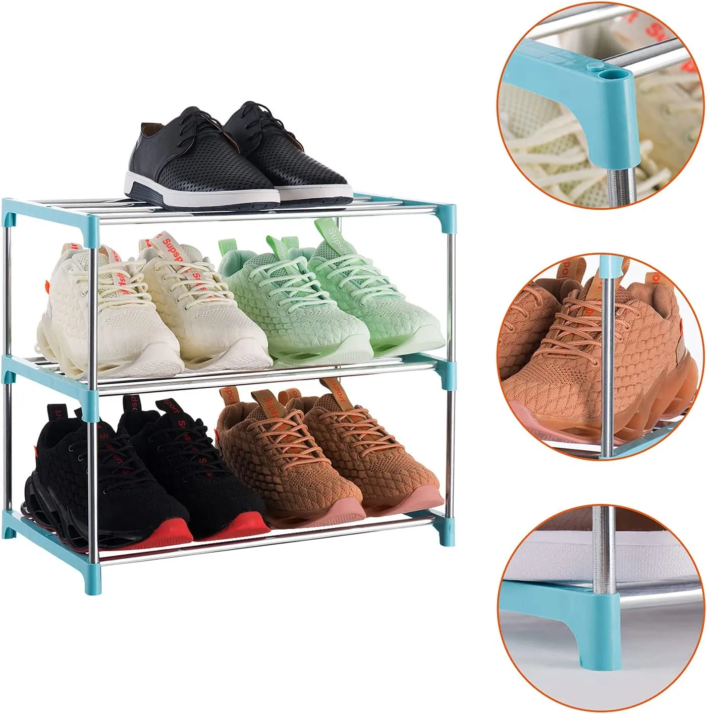 3-Tier Stackable Small Shoe Rack