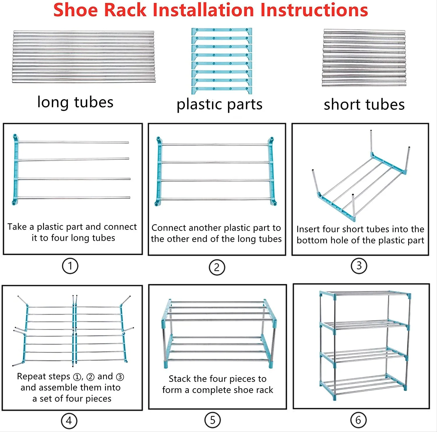 3-Tier Stackable Small Shoe Rack