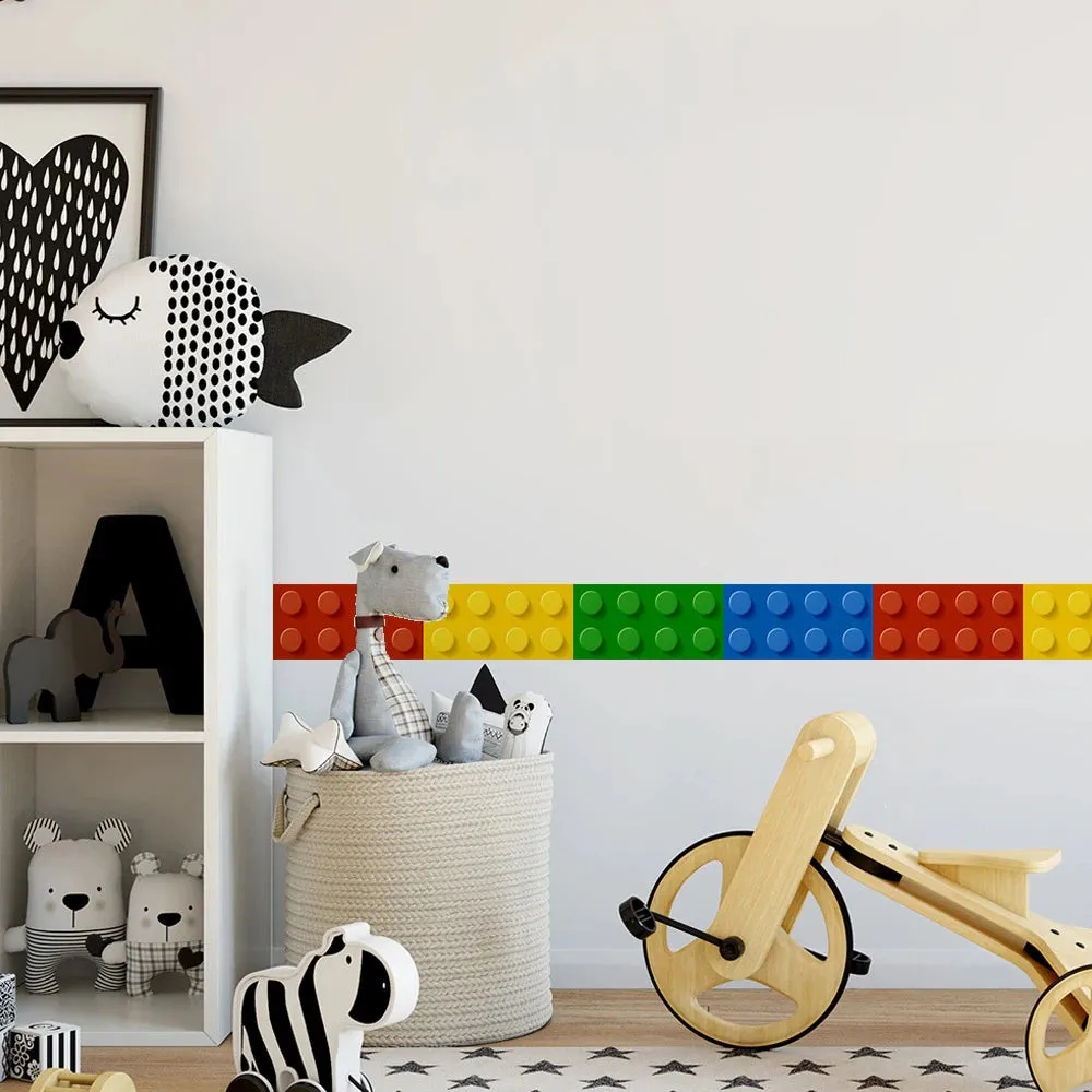 3D Blocks Wallpaper Vinyl Kids Room Decor