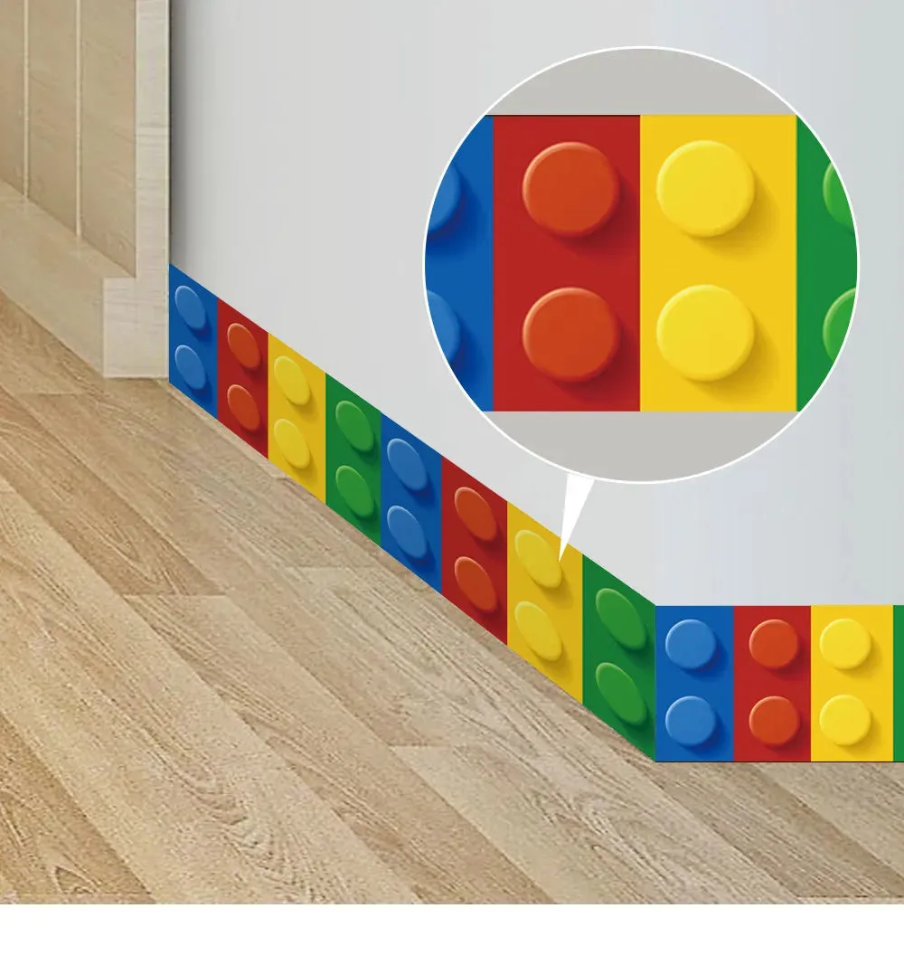 3D Blocks Wallpaper Vinyl Kids Room Decor