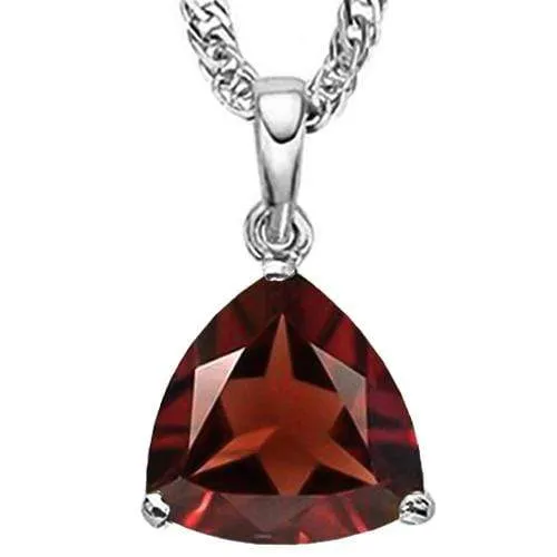 4/5 CT GARNET 10KT SOLID GOLD PENDANT