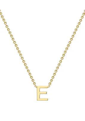 9 Carat Gold Initial E Necklace, Gold