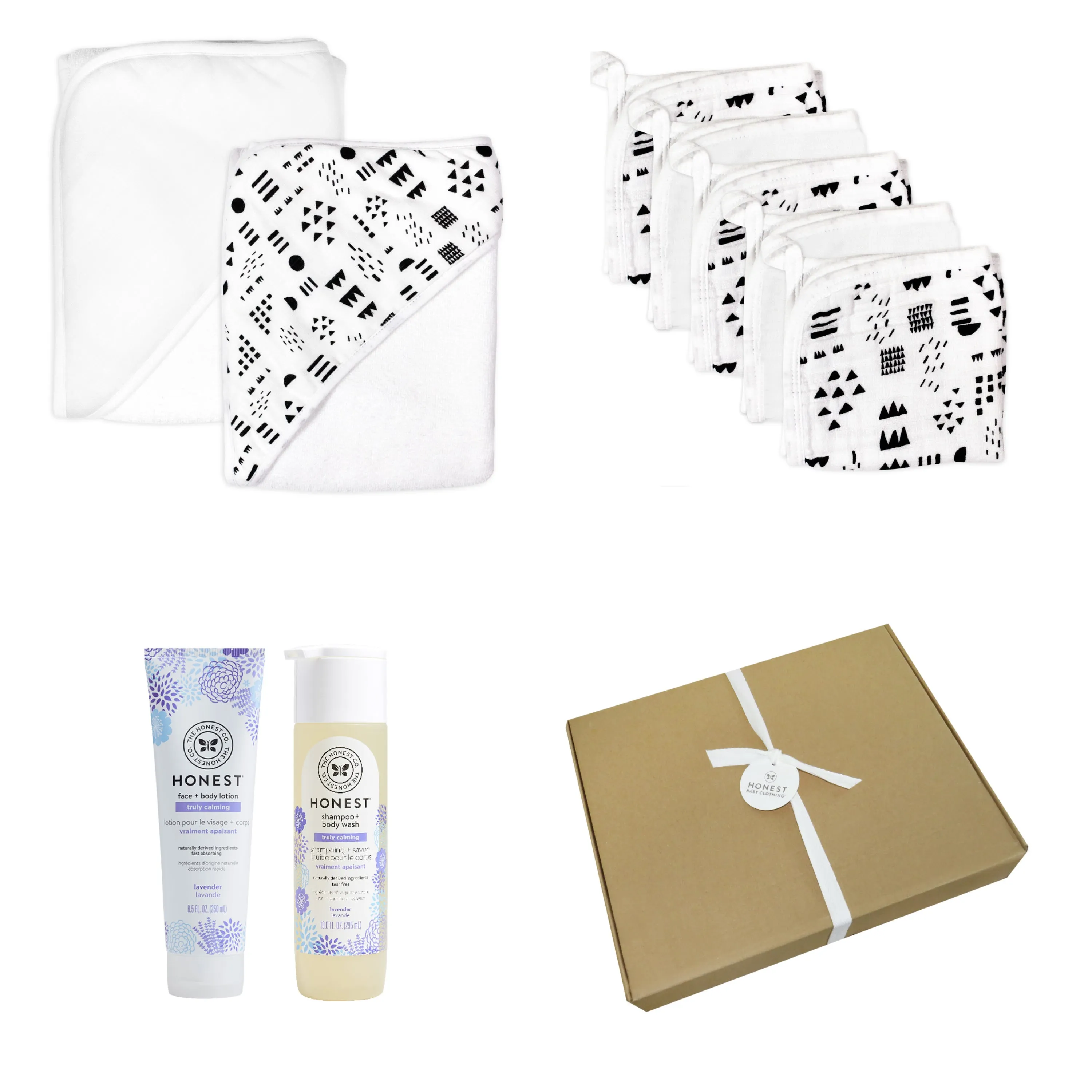 9-Piece BUBBLES & CUDDLES Organic Cotton Bath Gift Set