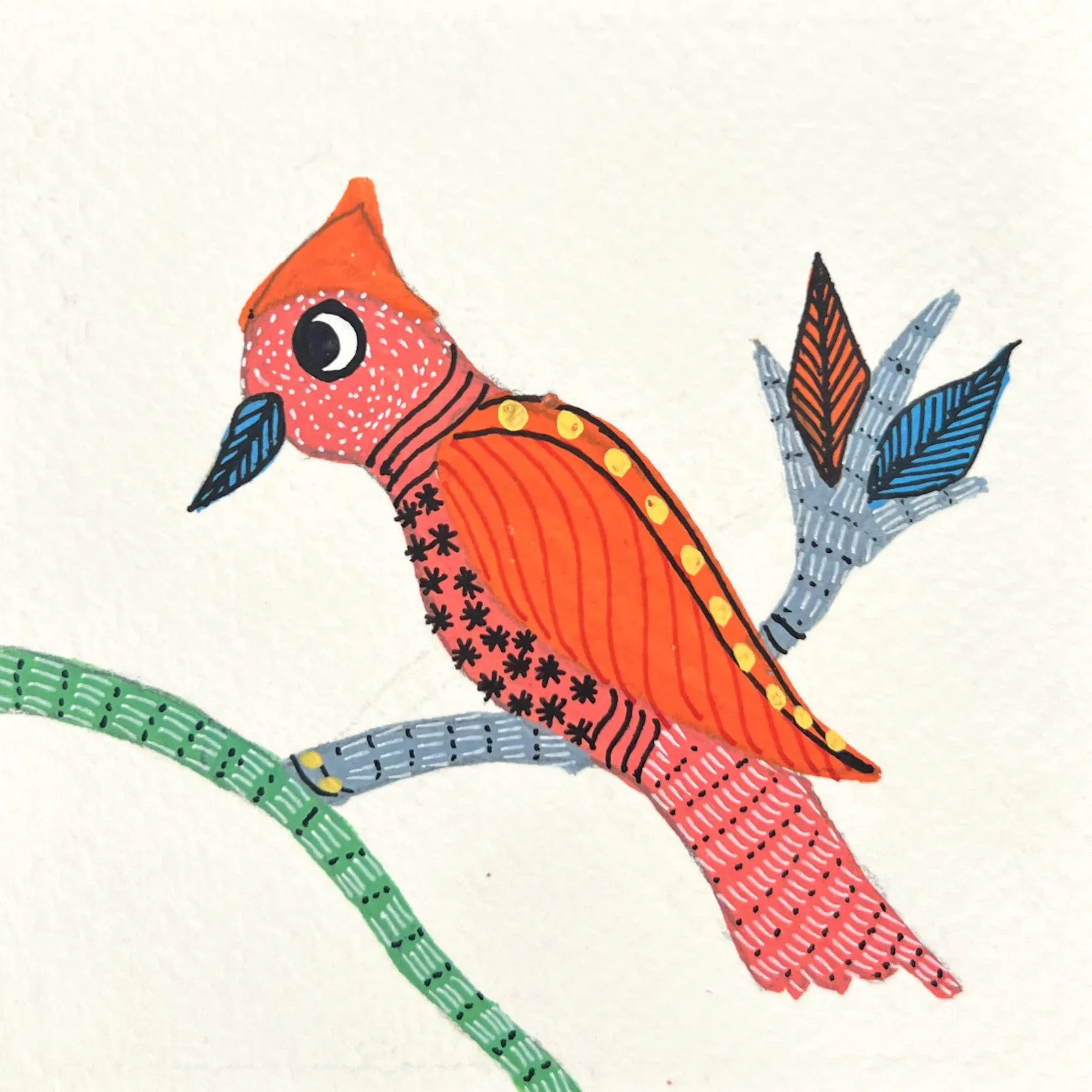 A Bird In Gond by Kailash Pradhan