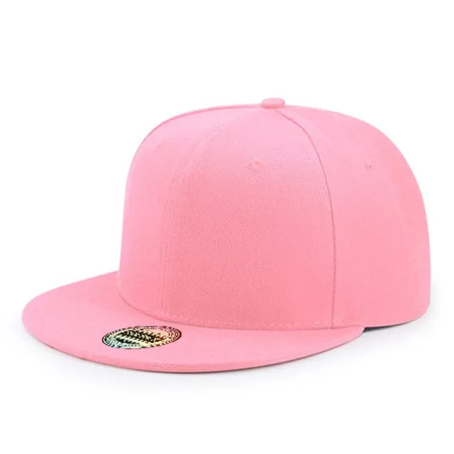 Acrylic Plain Snapback Hip Hop Baseball Flat Cap