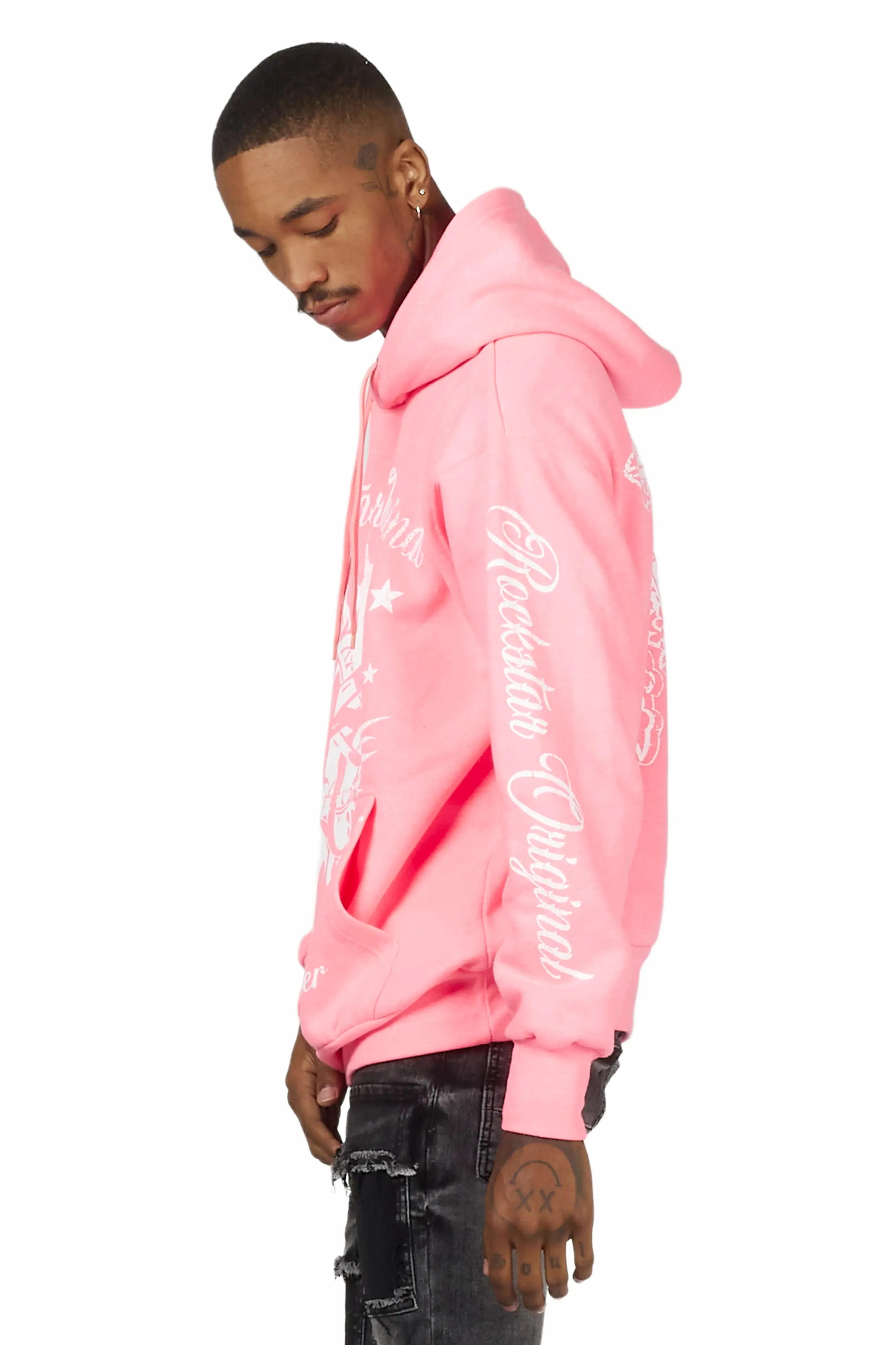 Adal Pink Graphic Hoodie