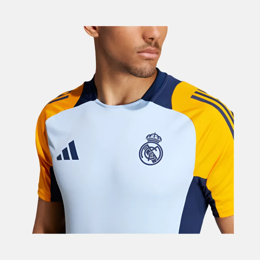 Adidas Real Madrid Tiro 24 Competition Men's Football Training Jersey -Glow Blue/Crew Orange/Team Navy Blue 2