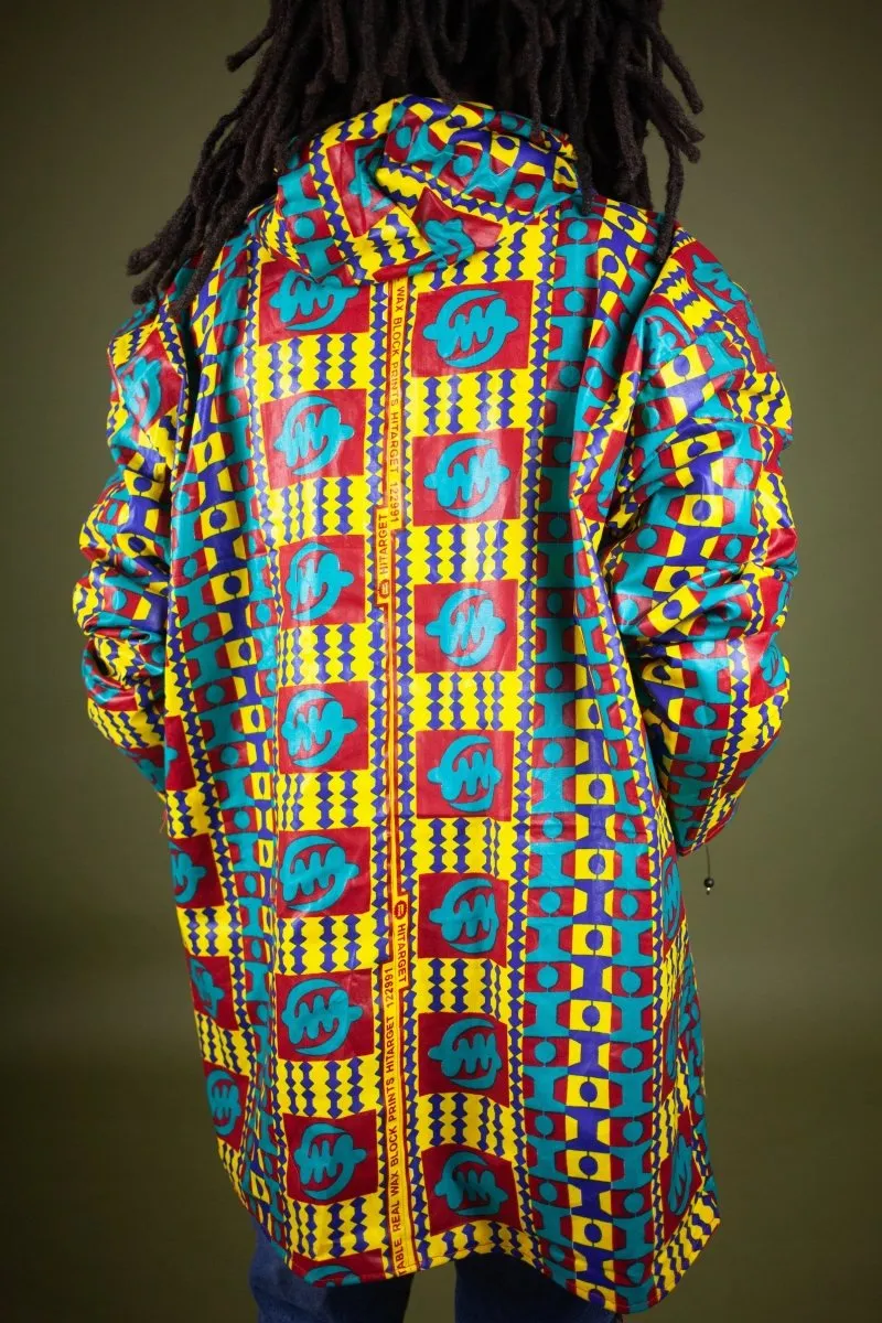 African Hooded Jacket In Kente