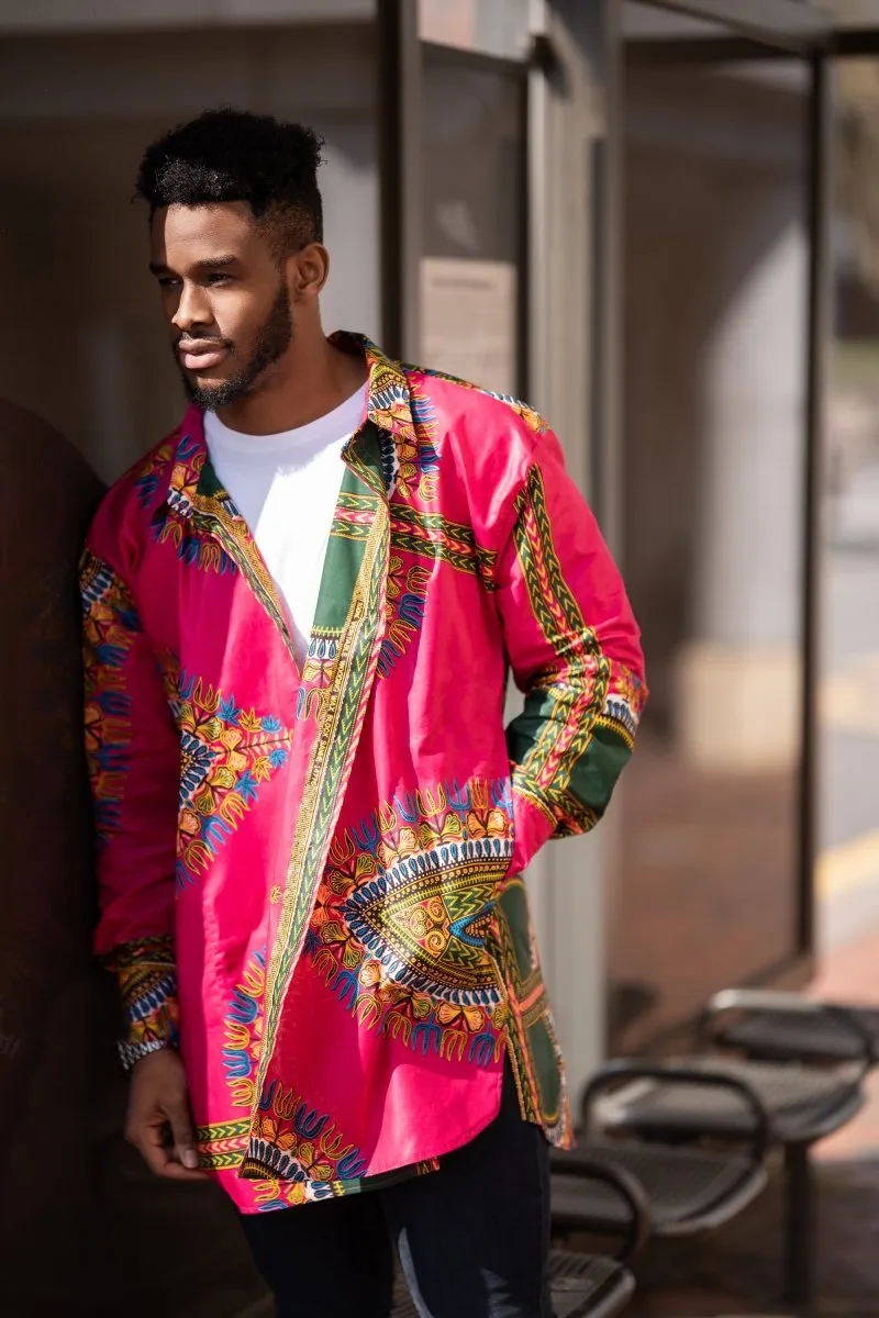 African Shirt In Electric Pink