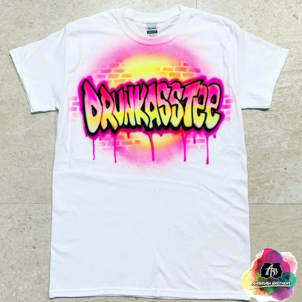 Airbrush Dripping Name Shirt Design