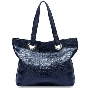 Alligator Pattern 100% Genuine Leather Large Capacity Handbag for Women