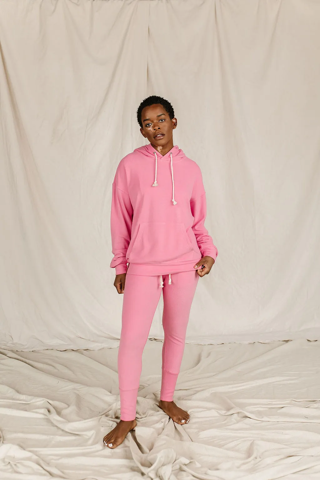 Ampersand Performance Fleece University Hoodie - Pink Tulip