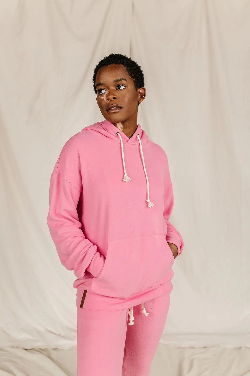 Ampersand Performance Fleece University Hoodie - Pink Tulip