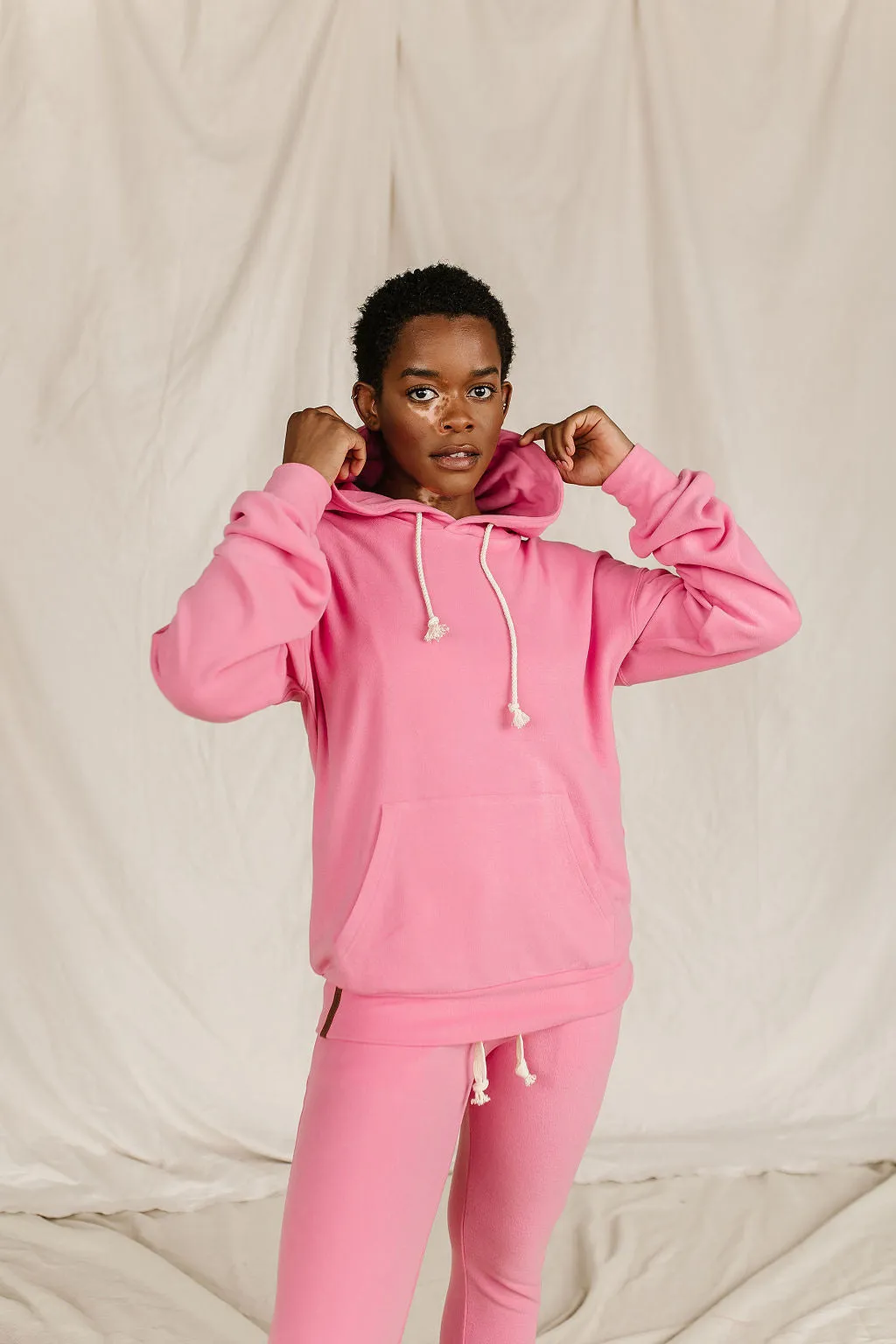 Ampersand Performance Fleece University Hoodie - Pink Tulip