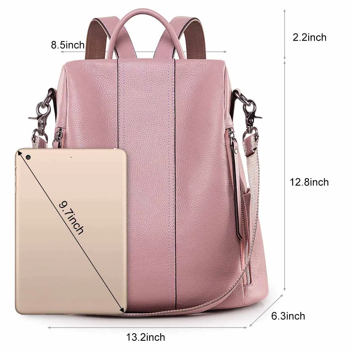 Anti-theft Soft Leather Women Backpack