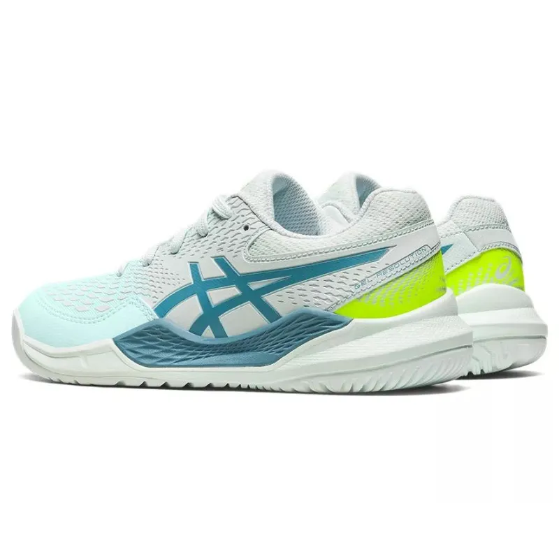 Asics Gel Resolution 9 GS Junior Tennis Shoes - Soothing Sea / Gris Blue