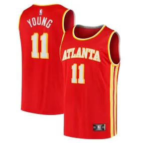 Atlanta Hawks Trae Young Fanatics Branded 2020-21 Fastbreak Jersey Kids - Red | Ireland P4920W6