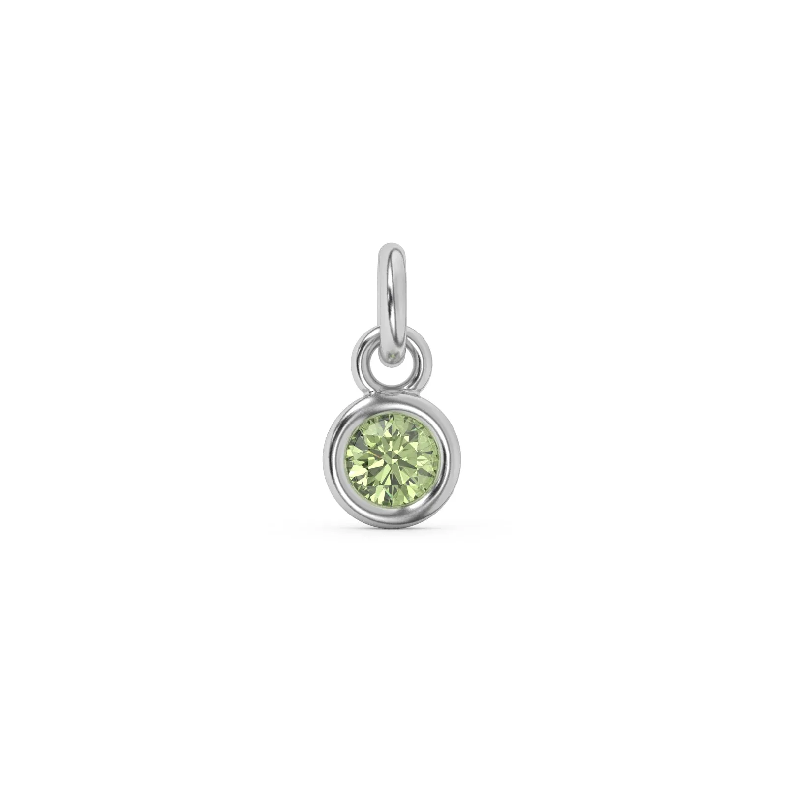 August Birthstone Charm | Peridot | Sterling Silver