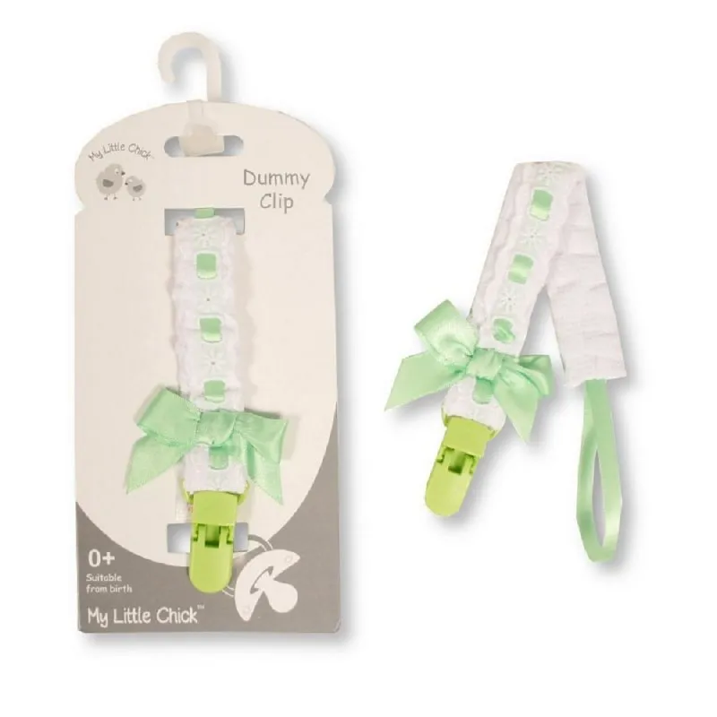 Baby Dummy Clip with Lace Band and Bow (PK6) Gp-25-1124