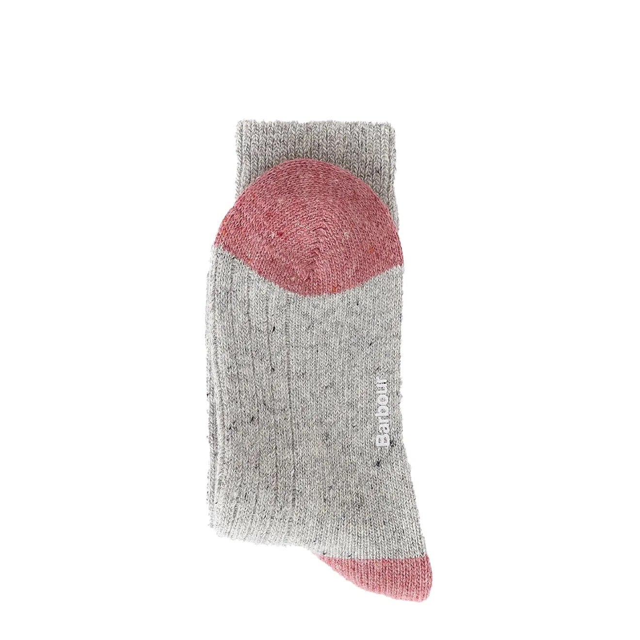 Barbour Ladies Houghton Socks Light Grey / Pink