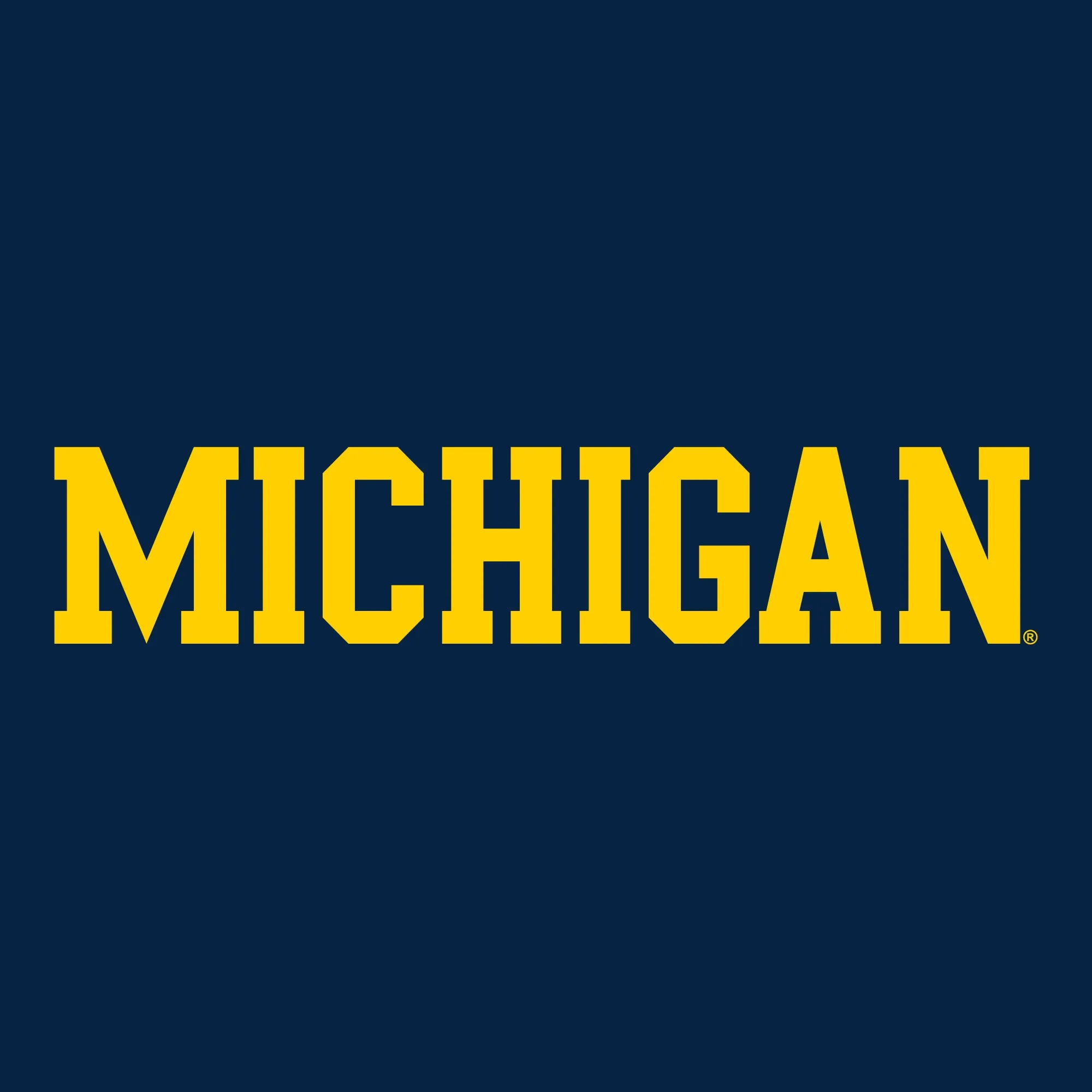 Basic Block University of Michigan Youth Basic Cotton Hoodie - Navy