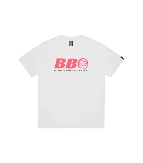 BB ASTRO T-SHIRT - WHITE/PINK LOGO