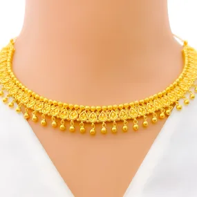 Beautiful Drop leaf 22k Gold Necklace Set