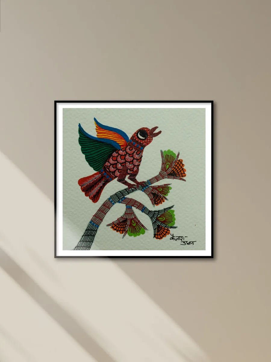 Bird in Gond by Kailash Pradhan