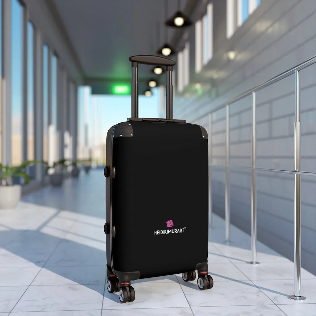 Black Best Cabin Suitcase, Carry On Luggage With 2 Inner Pockets & Built in TSA-approved Lock With 360° Swivel