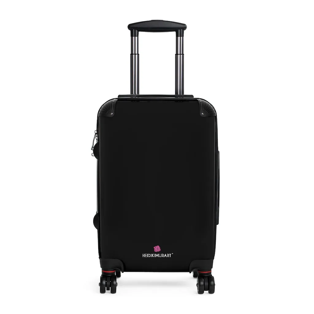 Black Solid Color Best Suitcases, Modern Simple Minimalist Designer Suitcase Luggage (Small, Medium, Large)