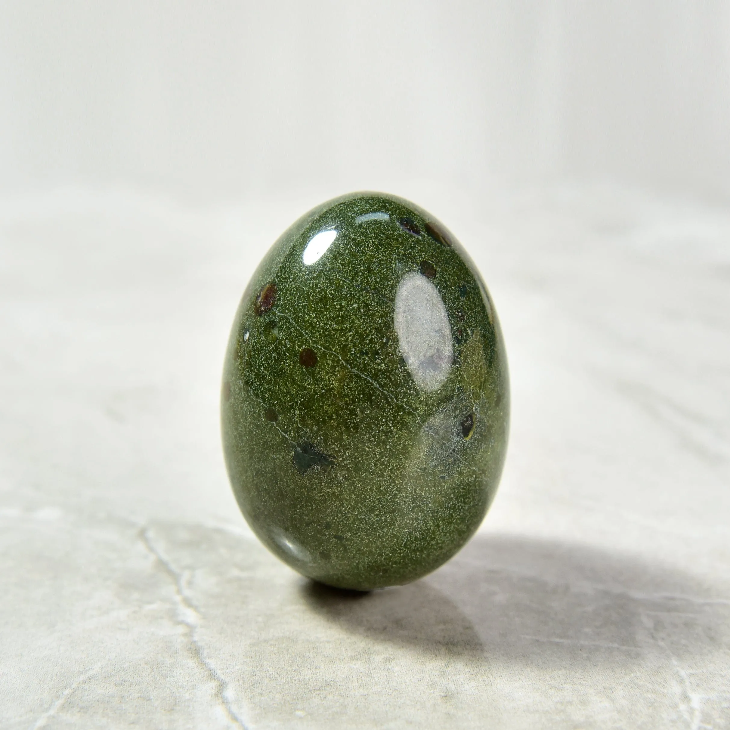 Bloodstone Egg Carving