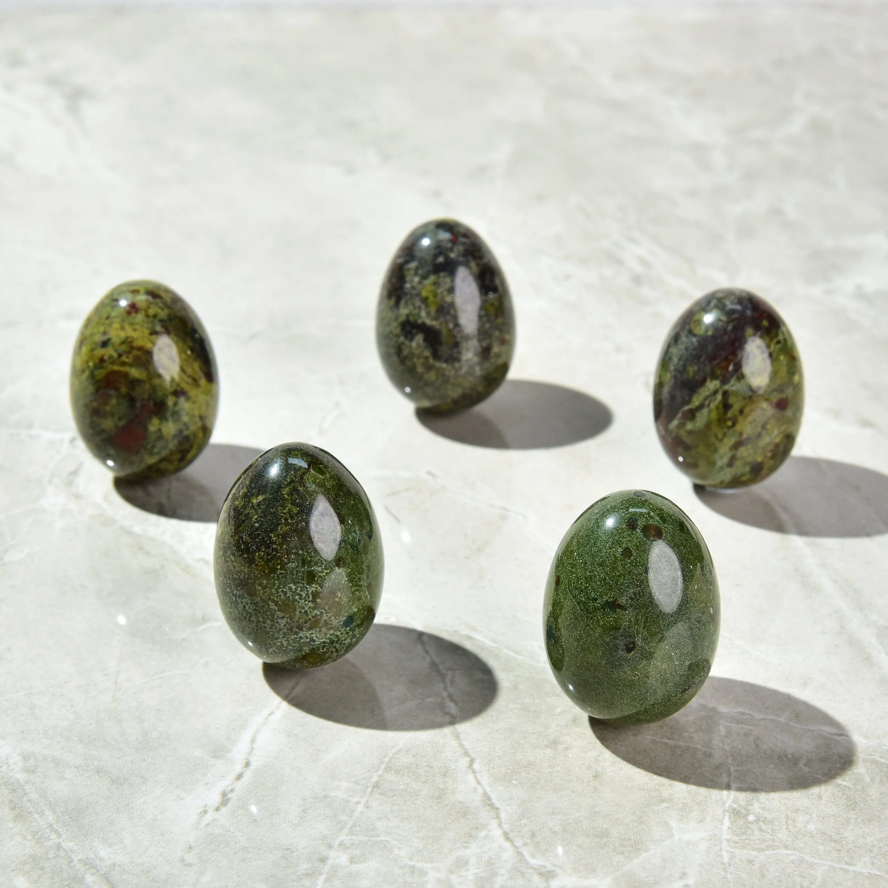 Bloodstone Egg Carving