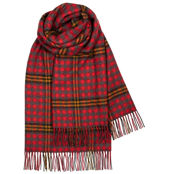 Bobbie Red Red Rose Tartan Lambswool Stole