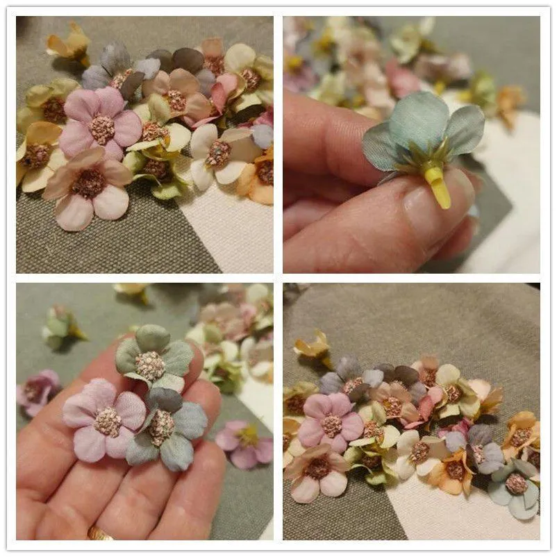 Boho Multicolor Flowers Silk Artificial DIY Flowers For Wedding