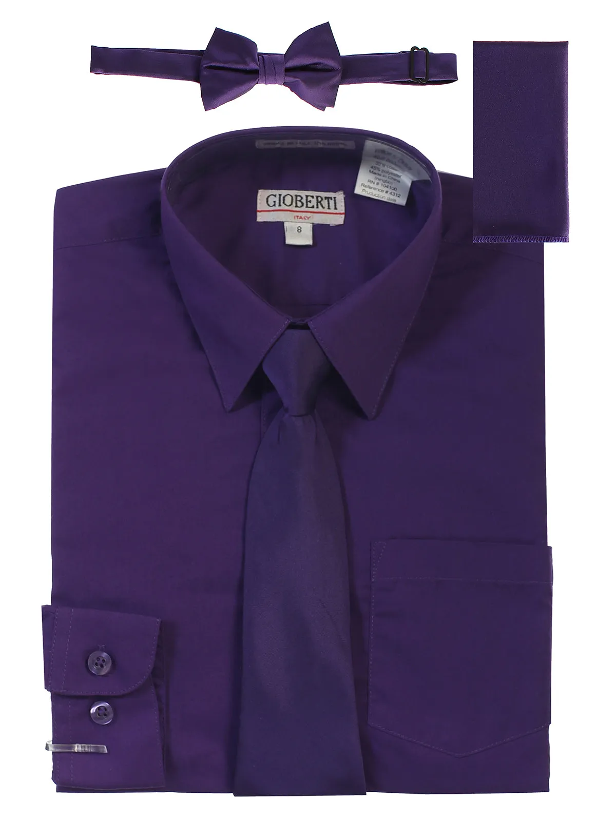 Boy's (8-18) Shirt w/ Solid Tie Set