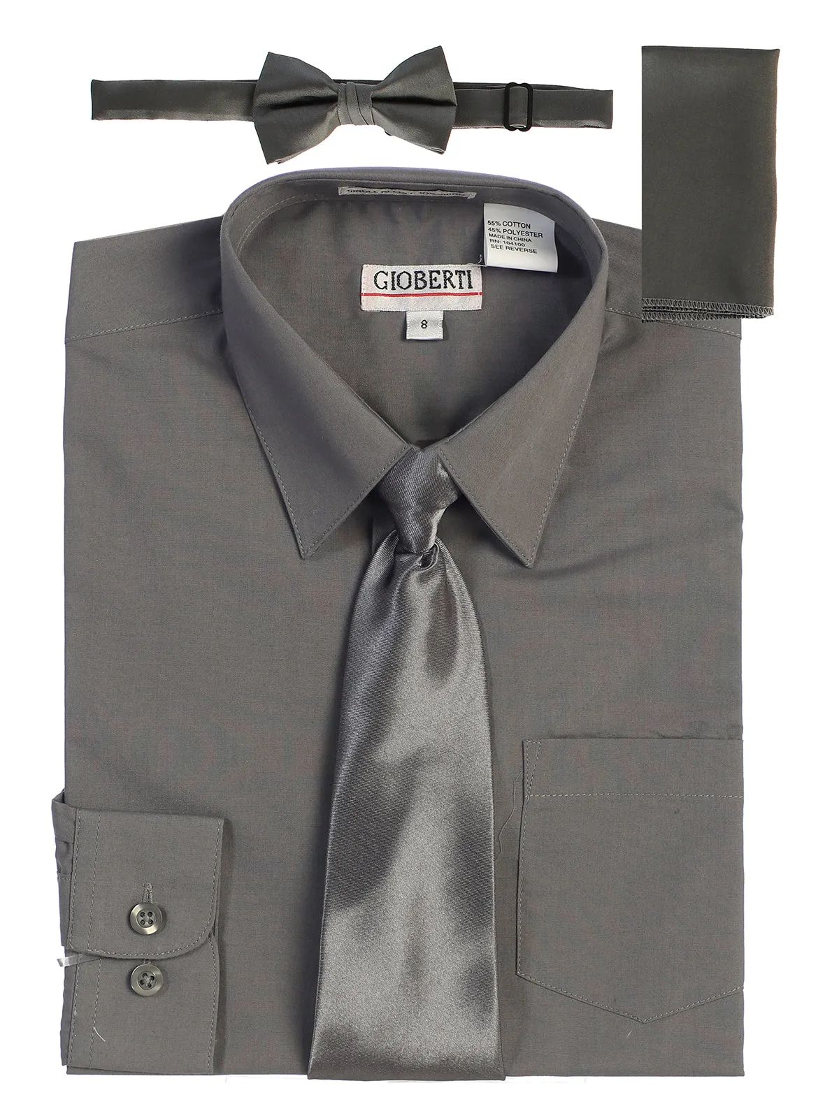 Boy's (8-18) Shirt w/ Solid Tie Set