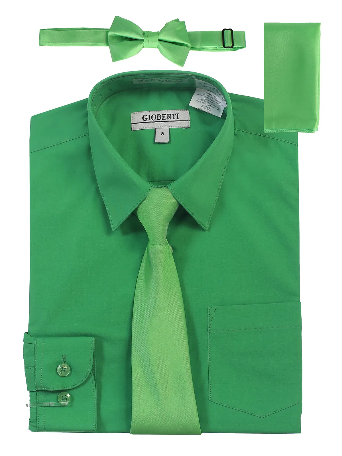 Boy's (8-18) Shirt w/ Solid Tie Set