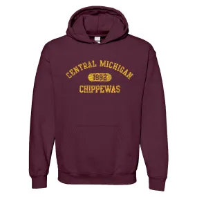 Central Michigan University Chippewas Athletic Arch Hoodie - Maroon