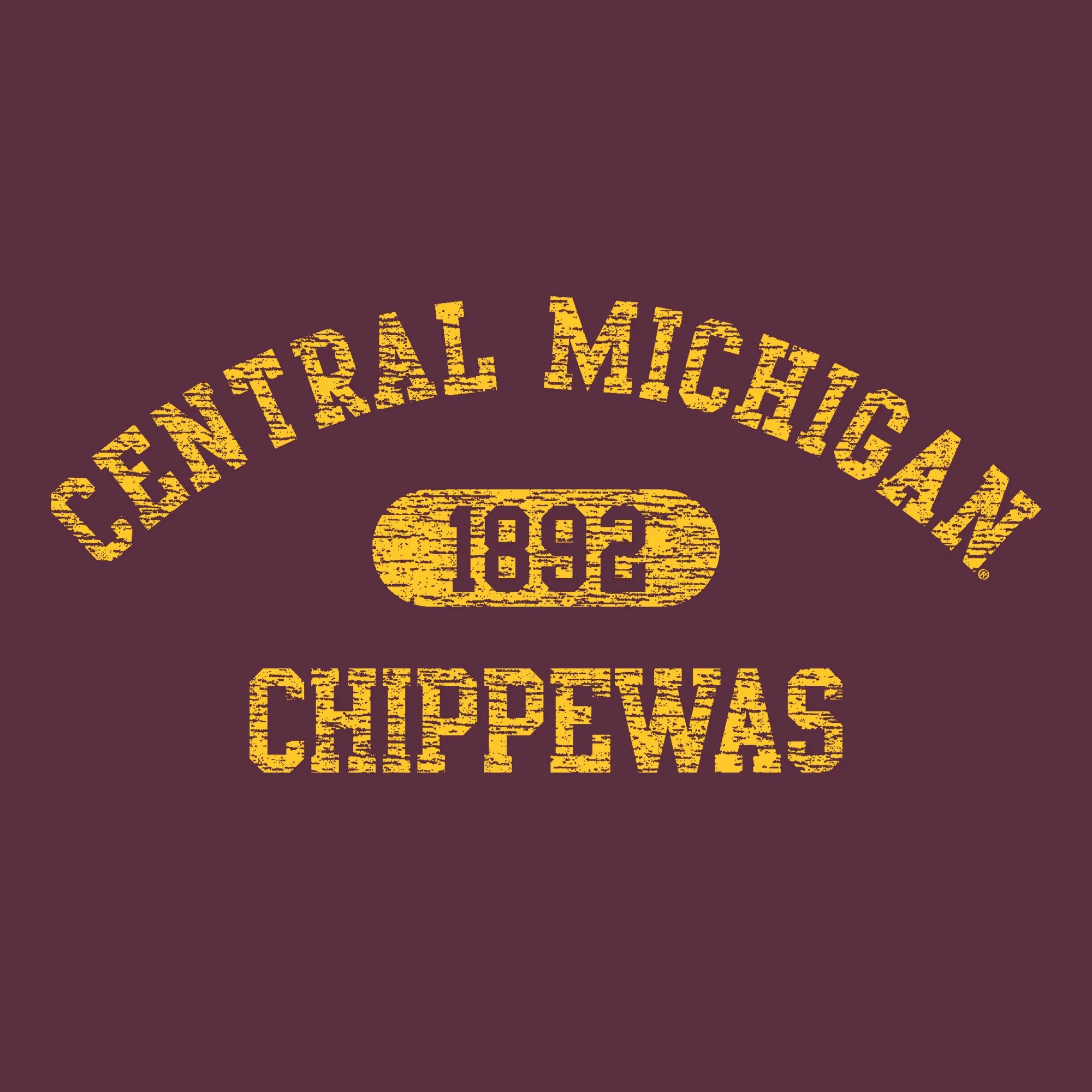 Central Michigan University Chippewas Athletic Arch Hoodie - Maroon