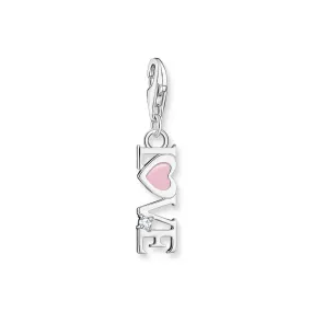 Charm Pendant Love heart silver