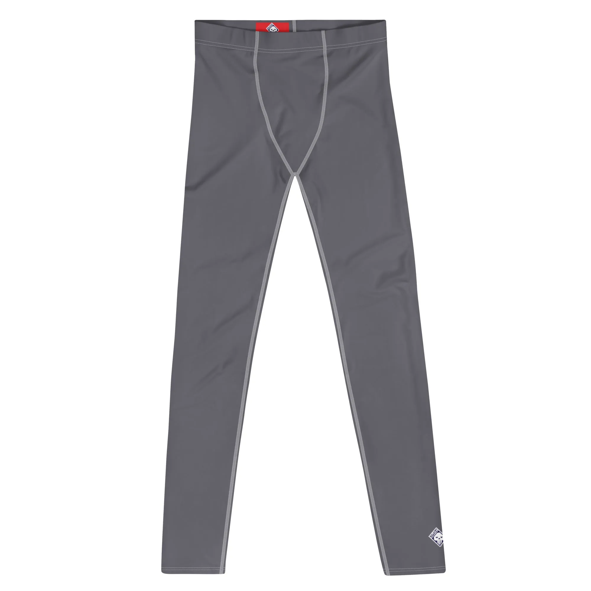 City Comfort: Men's Solid Color Athletic Leggings - Charcoal